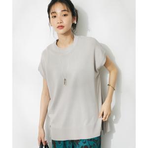 tシャツ Tシャツ レディース UVカット接触冷感半袖ニットチュニック｜zozo