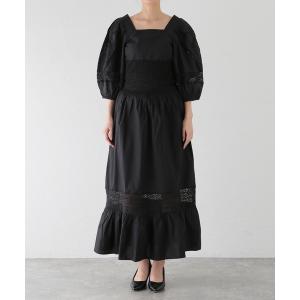 レディース ワンピース 「SARA MALLIKA/サラマリカ」POPLIN LACE EMB MIX DRESS ワンピース