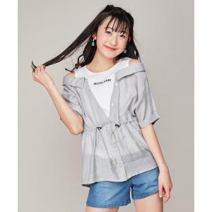 tシャツ Tシャツ 肩あきドッキングシアーシャツ キッズ