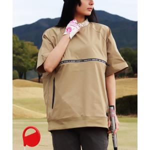 メンズ tシャツ Tシャツ (RM)「LUXE/R GOLF」ロゴ ジャガード ベンチレーション モックネック 半袖 プルオーバー｜zozo