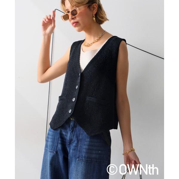 ベスト ジレ リネンタッチベスト レディース