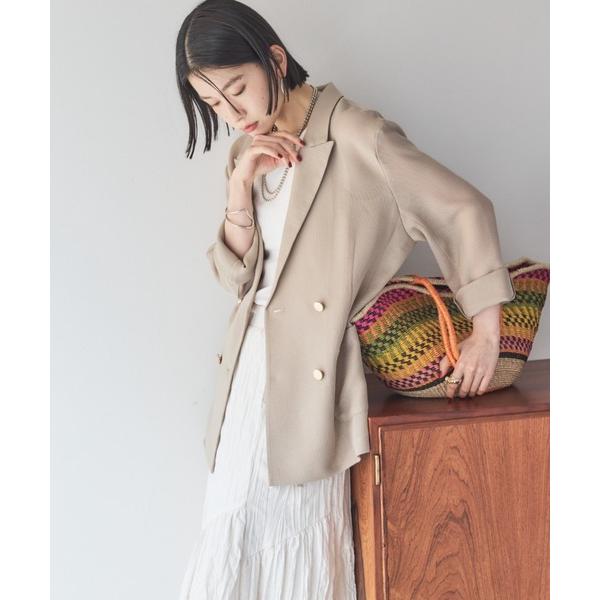 ジャケット テーラードジャケット 「ロングシーズンHIT ITEM」メッシュテーラードダブルジャケッ...