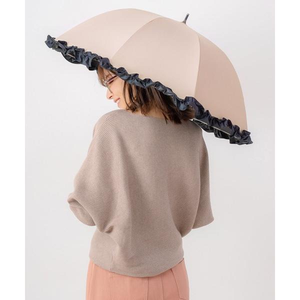 傘 完全遮光 遮光率100% UVカット率100% 晴雨兼用 ショート傘 フリル 50cm レディー...
