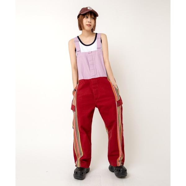 サロペット オーバーオール O0724 エスニックオーバーオール レディース