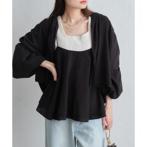 キャミソール ガーゼキャミソールブラウス レディース