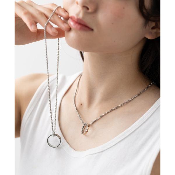 ネックレス ステンレスリングペアネックレス 2点セット 韓国製 レディース メンズ