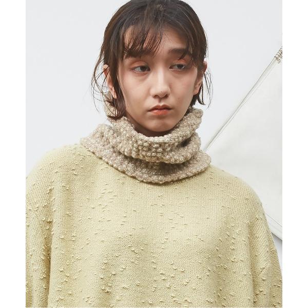ネックウォーマー スヌード 凸凹ウールネックウォーマー メンズ レディース