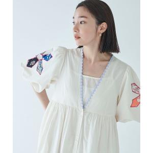 レディース ワンピース FREAK’S STORE/フリークスストア The Yarn.  インド アップリケワンピース