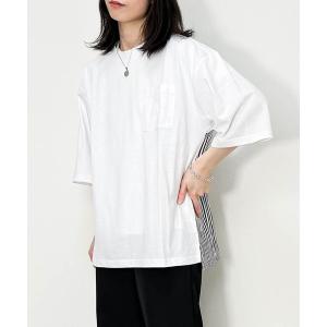 tシャツ Tシャツ メンズ ストライプ 切り替え Tシャツ