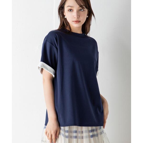 tシャツ 「2LOOK仕様」袖のバイカラーアクセントが魅力のTシャツ レディース