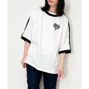 tシャツ 16/TC 天竺袖ライン 刺繍Tシャツ(ハートLOGO、Marseille） メンズ レディース