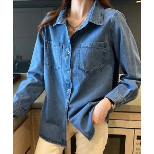 ブラウス シャツ レギュラー　デニムシャツ レディース