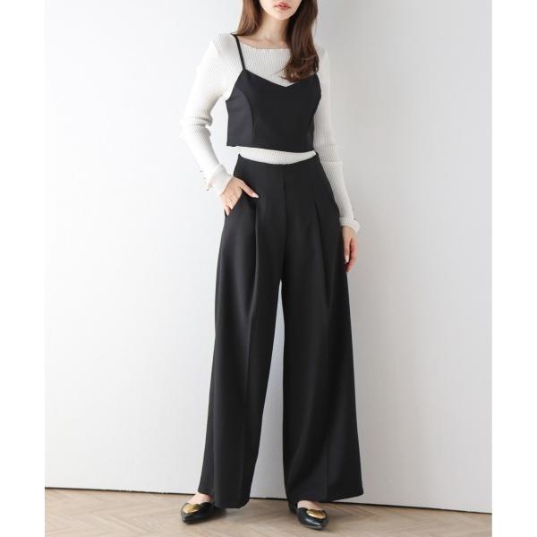 セットアップ ビスチェ＆ワイドパンツセットアップ レディース