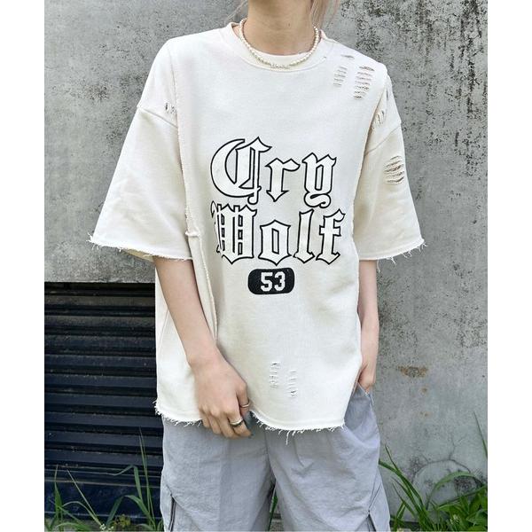 tシャツ ロックステッチダメージTシャツ レディース メンズ