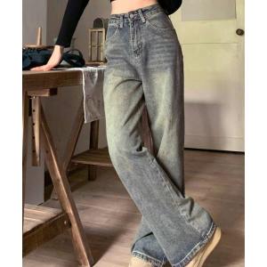 ジーンズ デニム デニムパンツ 「新色追加」ヴィンテージデニムパンツ レディース韓国 レディース