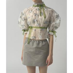 シャツ ブラウス レディース 「YUHAN WANG/ユハン ワン」ribbon chiffon top｜zozo