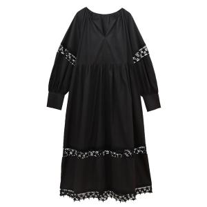 レディース ワンピース 「STARLACE」VOLUME-SLEEVE HEM LACE DRESS｜zozo