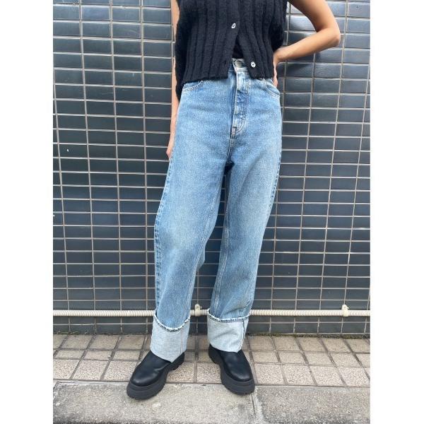 「BLACK BY MOUSSY」 ブーツカットデニムパンツ 26inch ブルー レディース