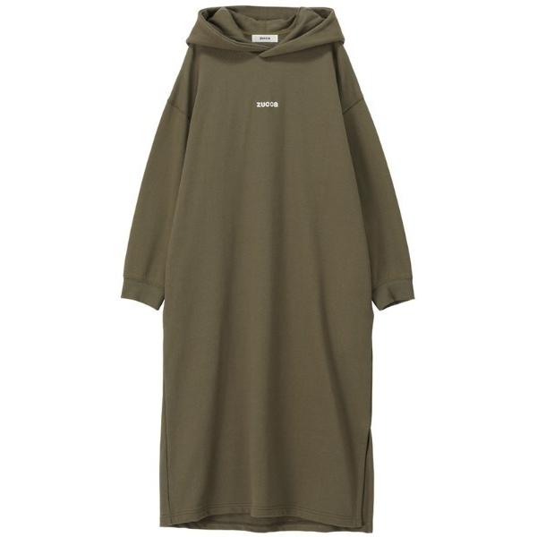 「ZUCCa」 長袖ワンピース M size カーキ レディース