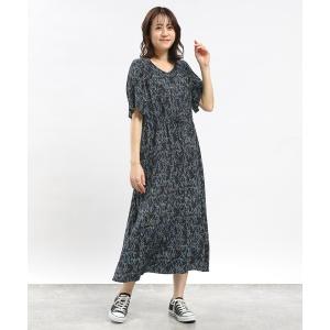 ワンピース シャツワンピース レディース レーヨンVネックワンピース半袖/992445｜zozo