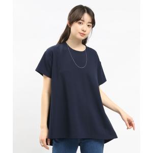 tシャツ Tシャツ レディース ジョーゼットAラインTシャツ半袖/104985