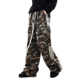 カーゴパンツ サイドラインデザインカーゴパンツ メンズ レディース