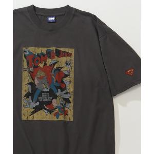 tシャツ Tシャツ メンズ 「Tom ＆ Jerry/トム ＆ ジェリー」100周年コラボ アートワークデザイン ピグメント風 ルーズ 半袖クルーネッ｜ZOZOTOWN Yahoo!店