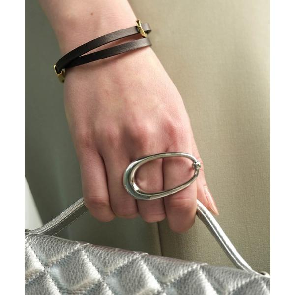 指輪 リング オーバルWフィンガーリング レディース