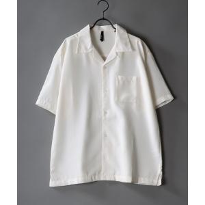 シャツ ブラウス メンズ Silky Drape Open Color Shirt/シルキードレープ 半袖 オープンカラーシャツ レディース メンズ