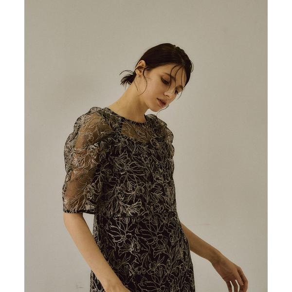 ドレス Whole race layered dress