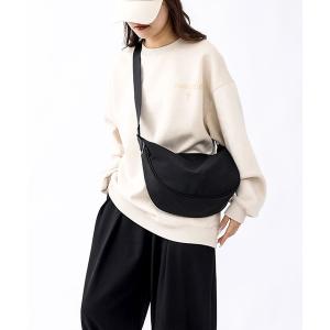 ショルダーバッグ バッグ 「2size・撥水加工」2WAY カジュアルナイロンハーフムーンバッグ/ショルダーバッグ レディース メンズ
