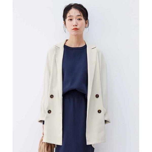 ジャケット テーラードジャケット リブ　イン　コンフォート　はまじとコラボ　ラフな着心地のとろみジャ...