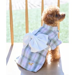 犬 服 「DOG」チェック柄浴衣