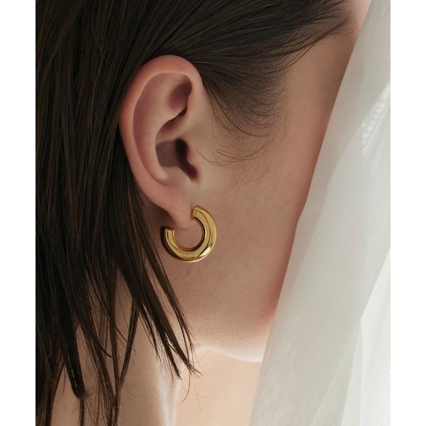 サージカルステンレス アレルギー対応 ピアス 「CENE」セネ/ボリュームシィクフープピアス レディ...