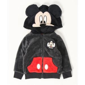 「Disney」 「KIDS」ジップアップパーカー 120cm ブラック×レッド キッズ｜zozo