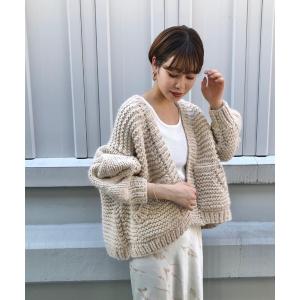 「apart by lowrys」 ニットカーディガン FREE アイボリー レディース