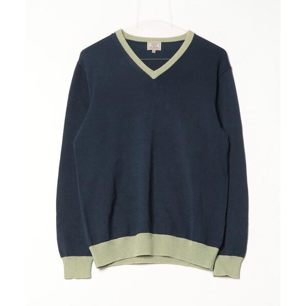 「green label relaxing」 Vネックニット X-LARGE ネイビー メンズ