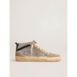 スニーカー Mid Star シルバーグリッター スエードスター＆フラッシュ（ブラック） レディース