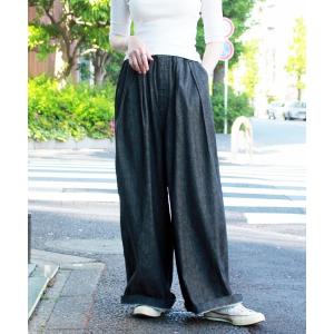 レディース パンツ デニム ジーンズ BLACK DENIM CIRCUS BAGGY (OW)｜zozo