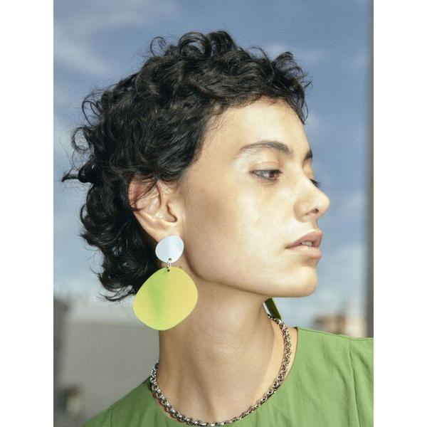 イヤリング W CIRCLE COLOR EARRING / ダブルサークルカラーイヤリング レディ...