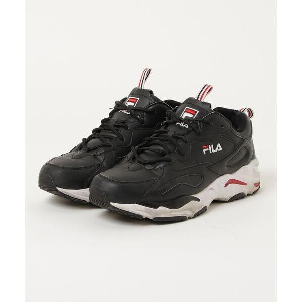 「FILA」 ローカットスニーカー 25.5cm ブラック レディース