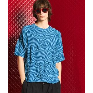 メンズ tシャツ Tシャツ 「UNISEX」Links Jacquard Border Prime-Over Crew Neck T-shirt/リン｜zozo