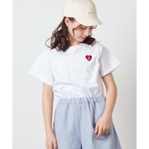 tシャツ Tシャツ キッズ 「140-150」ハートワッペン半袖Tシャツ｜ZOZOTOWN Yahoo!店