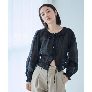 ブラウス シャツ FREAK’S STORE/フリークスストア The Yarn.  ラミー 2WAYショートブラウス レディース｜ZOZOTOWN Yahoo!店