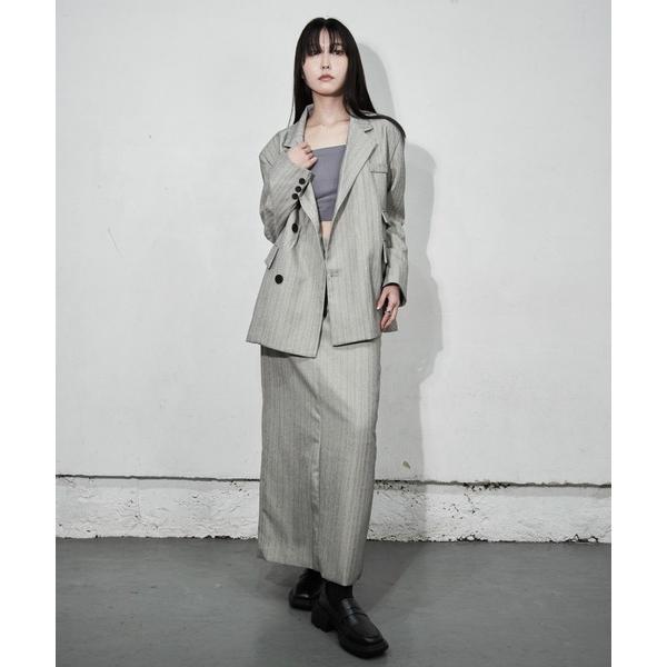 スカート ピンストライプIラインスカート