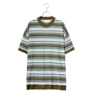 メンズ tシャツ Tシャツ BALLAST ARK / バラストアーク：MULTI BORDER COTTON KNIT TEE：BA09-K002「｜zozo