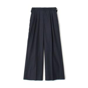 CABaN コットンワイドパンツ CABaN コットンシルクネップ 2タックワイドパンツ