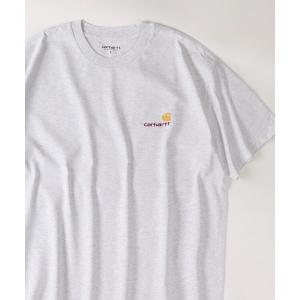 tシャツ Tシャツ メンズ 「Carhartt/カーハート」 ワンポイント ブランドロゴ刺繍 半袖Tシャツ/AMERICAN SCRIPT T-SHI