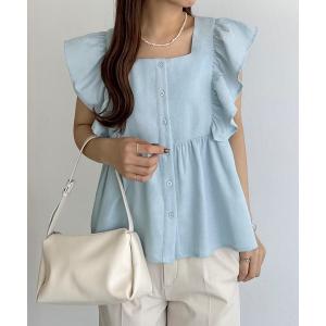 ブラウス シャツ 「選べる」フリルノースリーブブ...の商品画像