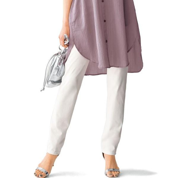 ジーンズ デニム デニムパンツ ラクラク！ひんやりニットデニムパンツ７３ レディース